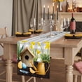 thumbnail image 2 of Table Runners 72 Inches Long Dress Scarves, Spring Farmhouse Kitchen/Dining Table Runner, Coffee Tablerunners, Country House Eggs Birds Botanical Floral Plaid 14x72 Inch, 2 of 9