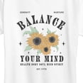thumbnail image 3 of Instant Message - Flowers Balance Your Mind Short Sleeve Graphic T-Shirt, 3 of 6