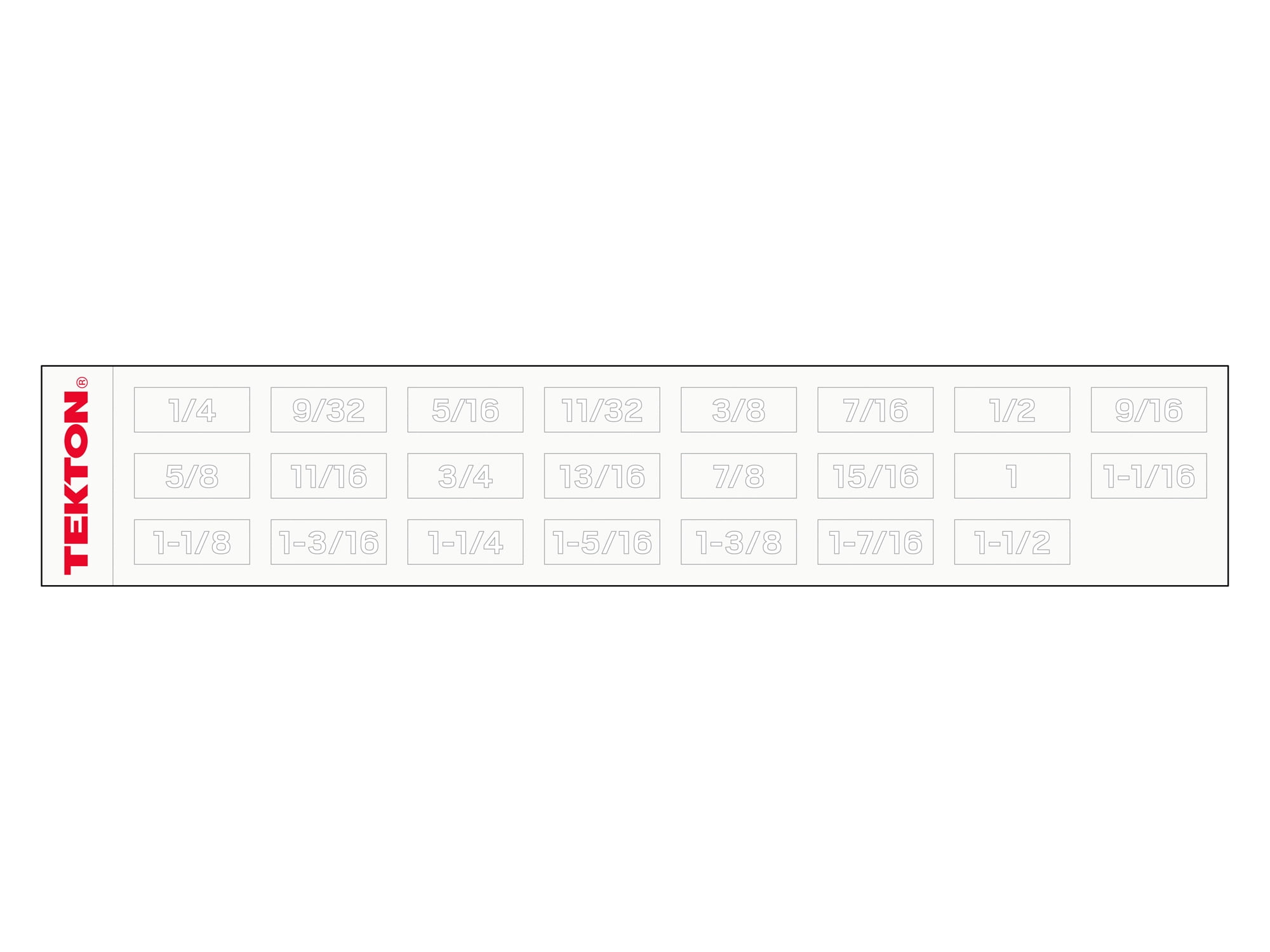 TEKTON Combination Wrench Set with Modular Wrench Organizer, 15-Piece (1/4 - 1 in.) | WCB95102