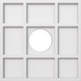 thumbnail image 1 of Ekena Millwork CMP14RK-04000 14 in. OD x 4 in. ID Square Rubik Architectural Grade PVC Contemporary Ceiling Medallion, 1 of 1
