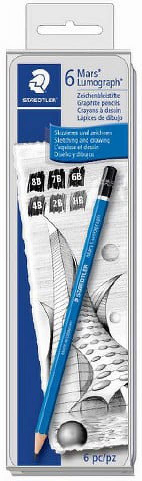 Staedtler Lumograph Pencil Set, 6-Pencils, Assorted Degrees