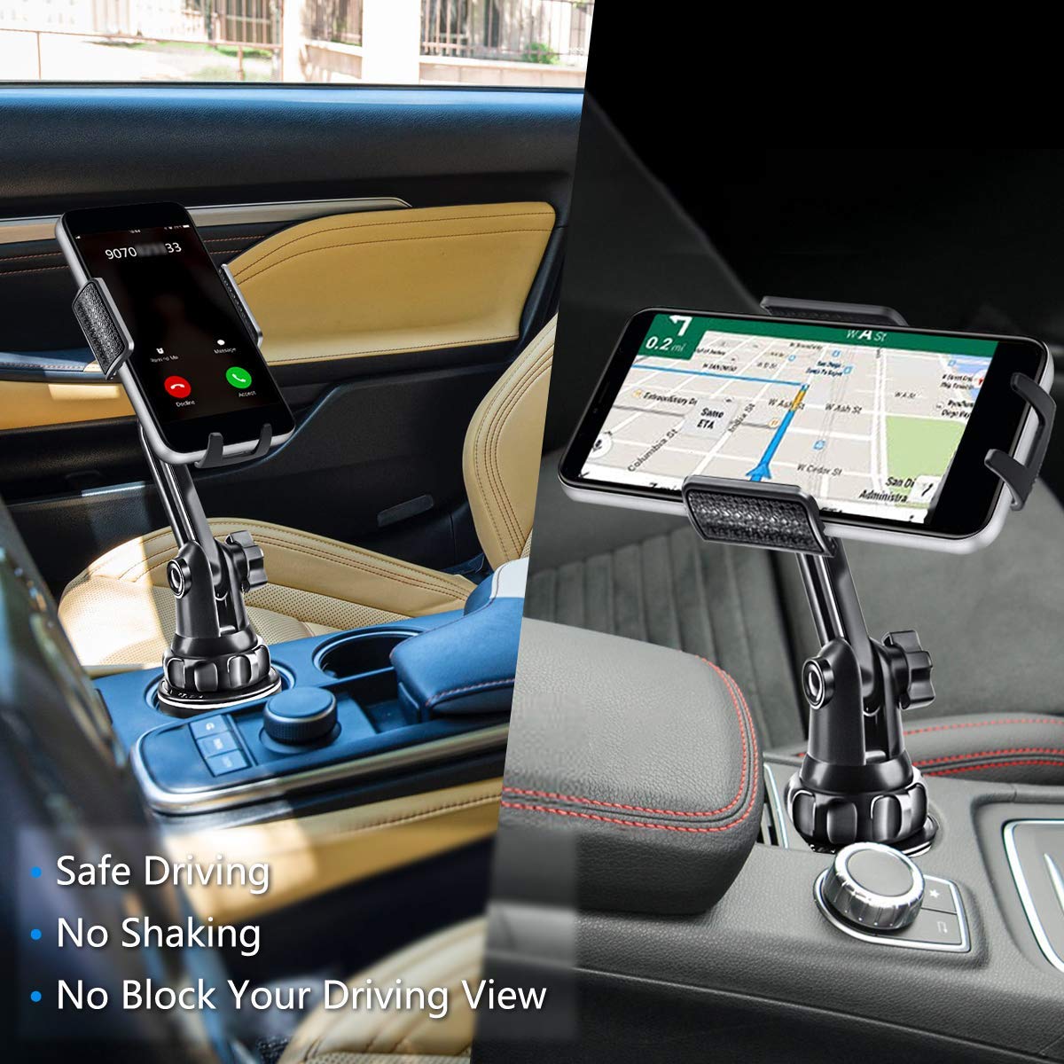 Cshidworld Car Cup Holder Phone Mount with Flexible Neck photo 4