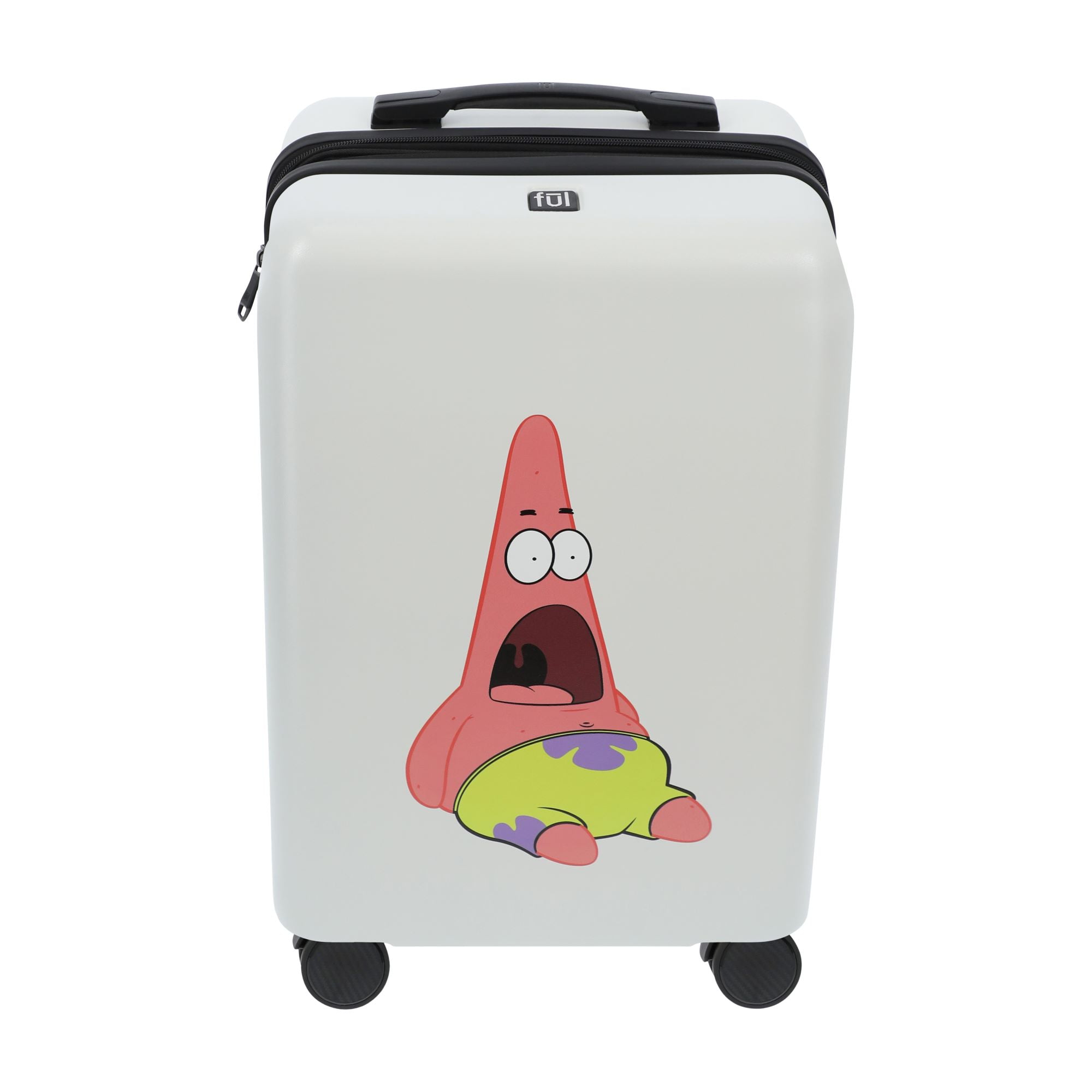 SpongeBob SquarePants 22.5 Inch Carry On Luggage, Patrick Star Hardshell Rolling Suitcase with Spinner Wheels, White