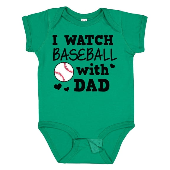 Inktastic I Watch Baseball with My Dad Boys or Girls Baby Bodysuit