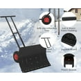 thumbnail image 4 of Pelle à Neige Robuste de 29 Pouces avec Roues – Poignée Ergonomique Ajustable – Lame en Acier Inclinée – Réglage à 5 Positions – Déneigement Sans Effort pour Entrées et Trottoirs, 4 of 8