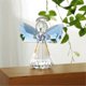 thumbnail image 4 of Crystal Guardian Angel Figurine Collectible Paperweight Glass Blue Wings Angel Ornament Statue Wedd, 4 of 4