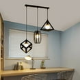 thumbnail image 2 of Modern Farmhouse Vibe Ceiling Light, Geometric Lampshades Pendant Lighting for Corridor, Balcony, Stairs (30Cm Ceiling Diameter, Adjustable Rope Length), 2 of 6