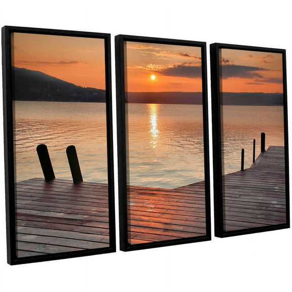 ArtWall Steve Ainsworth "Another Kekua Sunrise" 3-Piece Floater-framed Canvas Set