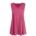 thumbnail image 3 of Summer Dresses For Women 2025 Plus Size, Tank Mini Sundress Sleeveless Casual V Neck With Pockets Womens Dresses Casual Sweater Off Shoulder Dresses Semi Formal Dresses Cocktail (L, Hot Pink) ZMTing, 3 of 4