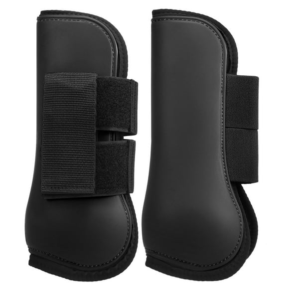 Amdohai Adjustable Horse Leg Boots Set Equine Front Leg Guard Hind Boots Neoprene Horse Hock Protectors Equestrian Equipment