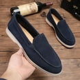 thumbnail image 3 of Men's Suede Loafers Slip-On Casual Shoes Soft Flat Sole Comfortable Driving Office Shoe, 3 of 8