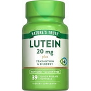 Lutein and Zeaxanthin with Bilberry 20 mg | 39 Softgels | For Men and Women | by Nature's Truth