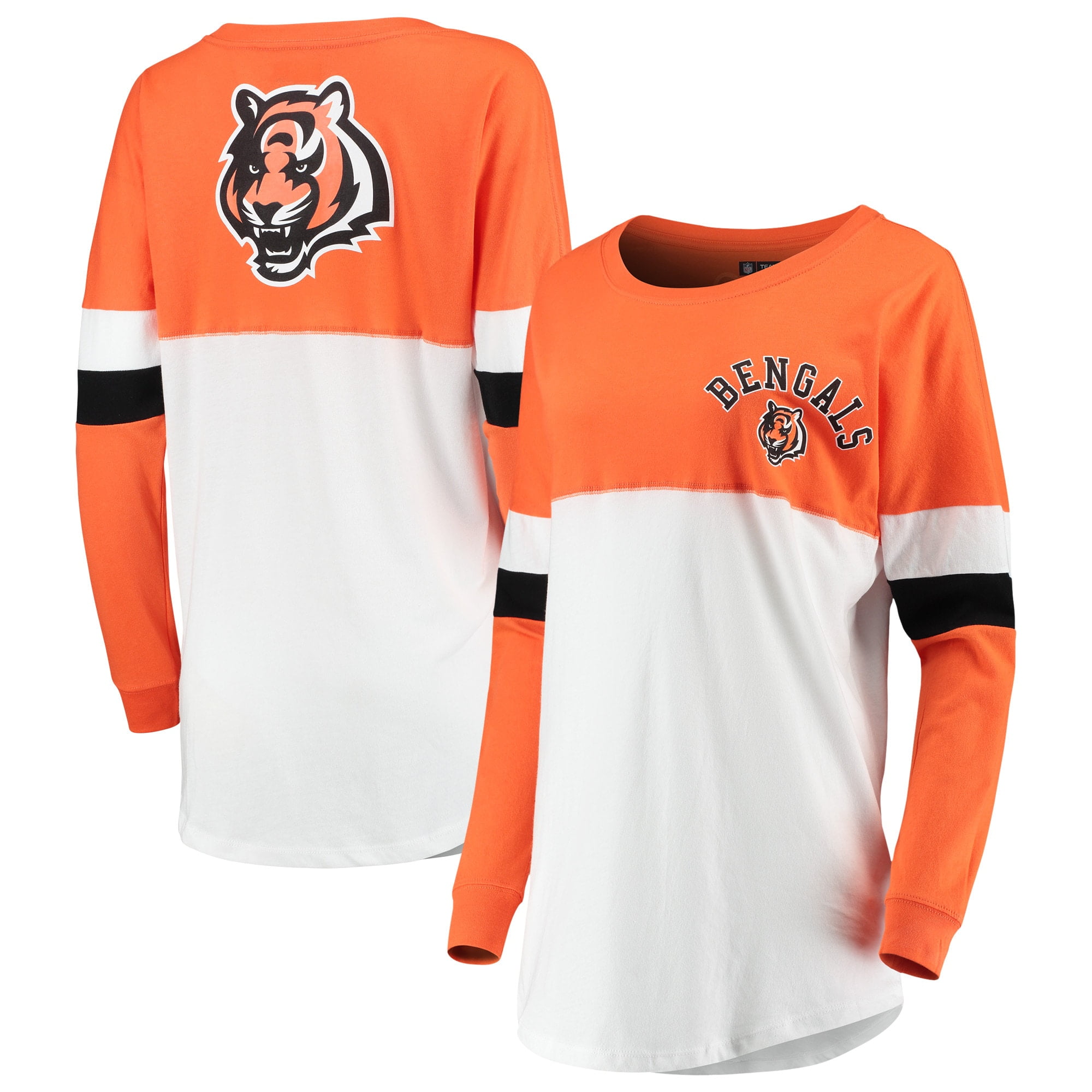 Cincinnati Bengals New Era Women's Varsity Athletic Long Sleeve TShirt
