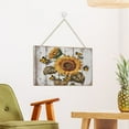 thumbnail image 4 of Sunflower Hanging Wooden Plaque with Rope Decorative Wood Plaque New Home Wall Decor Sign, Gift for Women Men Friends Family, Birthday Christmas Housewarming Gift 10"x16", 4 of 8