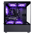 thumbnail image 2 of Suevery Gaming PC Desktop, AMD Ryzen 5 3500X, Radeon RX 560, 16GB DDR4 RAM, 512GB NVMe3.0 SSD, WiFi 6, RGB Lighting, Black, 2 of 7