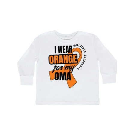

Inktastic I Wear Orange For My Oma Multiple Sclerosis Awareness Gift Toddler Boy or Toddler Girl Long Sleeve T-Shirt