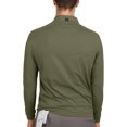 thumbnail image 2 of Three Sixty Six Men's Dry-Fit 1/4 Zip Golf Pullover, Large Olive Green, 2 of 3