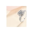 thumbnail image 4 of 1-2ct Moissanite Rings for Women Round Cut D Color VVS1 Sterling Silver Diamond Engagement Rings Moissanite Wedding Rings for Women with Certificate, 4 of 9