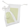 thumbnail image 2 of Abstract Fabric Pouch Set of 2, Continuous Minimalistic Contemporary Triangles Bicolored Illustration, Drawstring Bag for Toiletries Masks and Favors, 9" x 6", Pale Green and Eggshell, by Ambesonne, 2 of 2