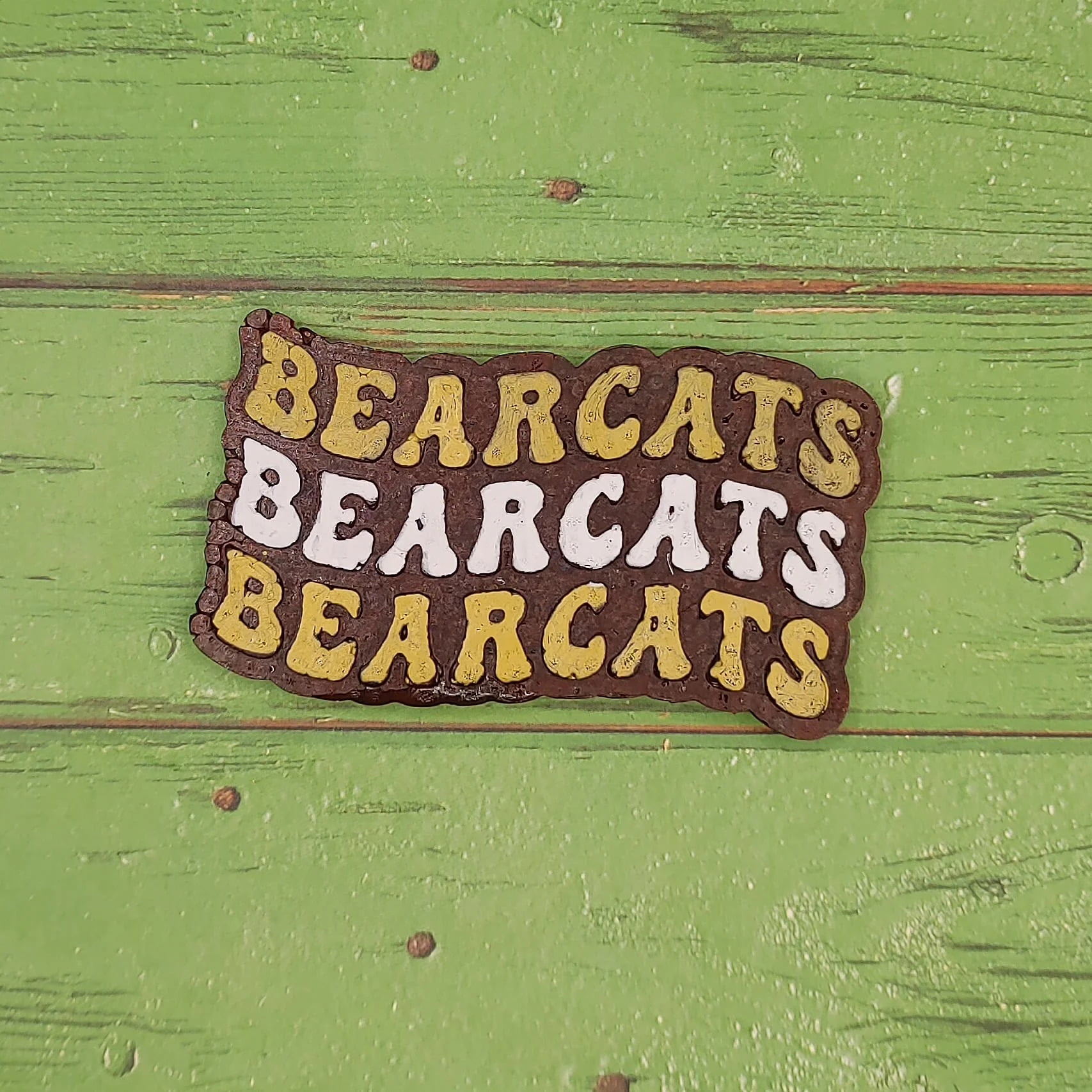 Bearcats 3x Retro Font School Mascot Silicone Freshie Mold