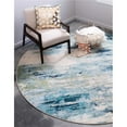 thumbnail image 1 of Unique Loom 3144038 6 x 6 ft. Avalon Chromatic Round Rug, Light Blue, 1 of 2