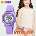 thumbnail image 5 of Children Digital  Watch Wristwatch Fashion Multifunction Waterproof Outdoor Sports Luminous Watch for Kids Students Boys Girls Purple, 5 of 7