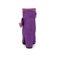 thumbnail image 4 of Unique Bargains Women's Round Toe Block Heel Boots Ankle Booties Purple US 5.5, 4 of 8