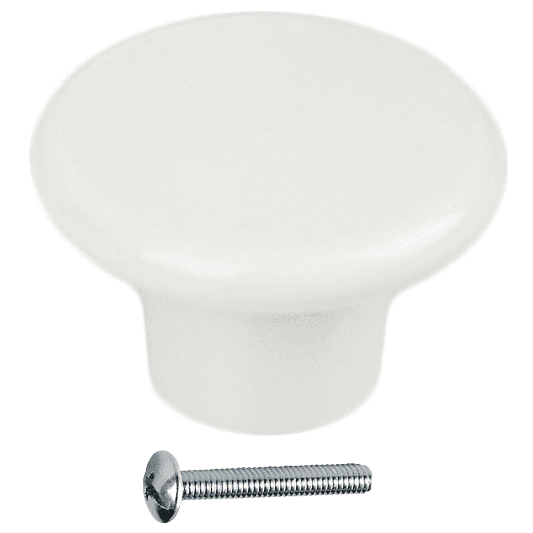 (2 pack) Mainstays White Round Mushroom Knob, Plastic, 10 pack