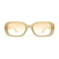 thumbnail image 2 of Whimsical Pop Color Oval Rectangle Mod Sunglasses Beige - Orange, 2 of 4