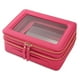thumbnail image 1 of Organizador de maquillaje Aveniee XL, transparente, doble capa, rosa intenso, 1 of 3