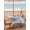 Blue, variant on Outdoor Tablecloth with Umbrella Hole and Zipper, Coastal Christmas Rectangle Table Cloth 60x120 Inch Waterproof Tablecloth, Beach Coral Snowman Xmas Tree Blue Wood Picnic Table Cover for Patio