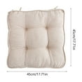 thumbnail image 3 of Thick Plush Seat Cushion 18x18x4 Inch Tufted Office Chair Pad Non-Slip Floor Pillow for Home Red Blue Gray, 3 of 6