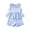#07Blue, variant on Toddler Baby Girl 2Pcs Summer Plaid Outfit Sleeveless Ruffle Peplum Tank Top & Shorts Set