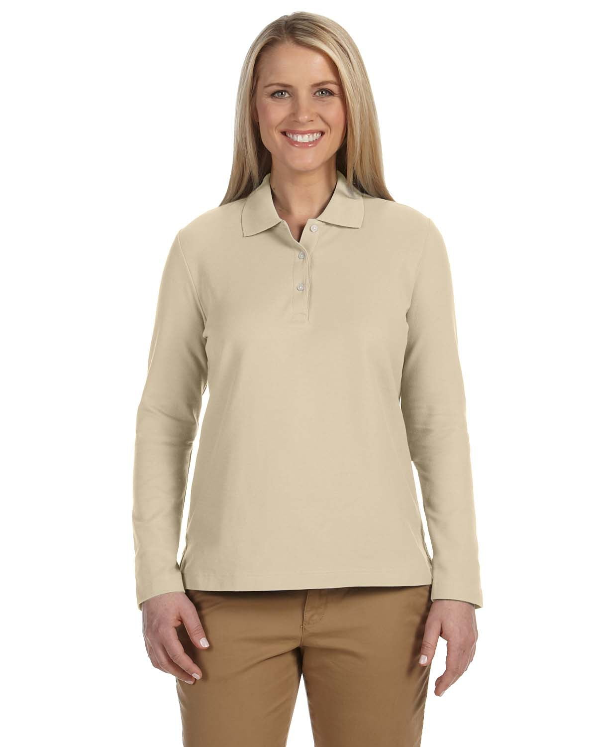 pima cotton long sleeve polo