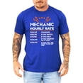 thumbnail image 2 of Mechanic Hourly Rate Shirt for Men Viral Sarcastic Price List Tee for Mechanics Vintage Royal Shirt Adult Large, 2 of 5