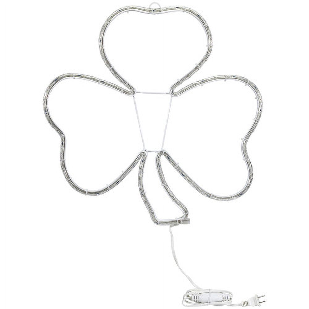 Brilliant Brand Lighting LED Rope Light Shamrock Decoration- Lighted Sign - Green - 22 Inch