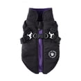 thumbnail image 1 of Arnés de invierno para mascotas, chaqueta impermeable a prueba de viento, para correr, ropa Universal ligera, gancho trasero, decoración de ropa, negro XS seitruly PT000587-01, 1 of 7