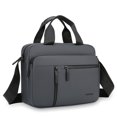 thumbnail image 2 of Bandolera de piel para hombre de gran capacidad, color gris, 2 of 2