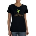 thumbnail image 1 of Go Climb A Cactus Cartoon Graphic Women T-Shirt, Female Large, 1 of 4