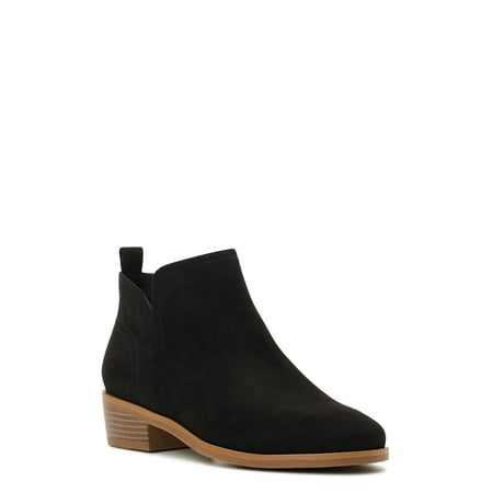 Time and Tru Women s Faux Suede Ankle Boots  Wide Width Available