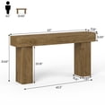thumbnail image 6 of Doubleslee 63 Inch Long Console Table, Farmhouse Wood Entryway Table Behind Couch, Industrial Hallway Accent Table for Living Room（Natural), 6 of 8