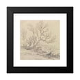 thumbnail image 2 of Joseph Farington 15x15 Black Modern Framed Museum Art Print Titled - Footbridge Over a Stream Near a Willow Tree, 2 of 5