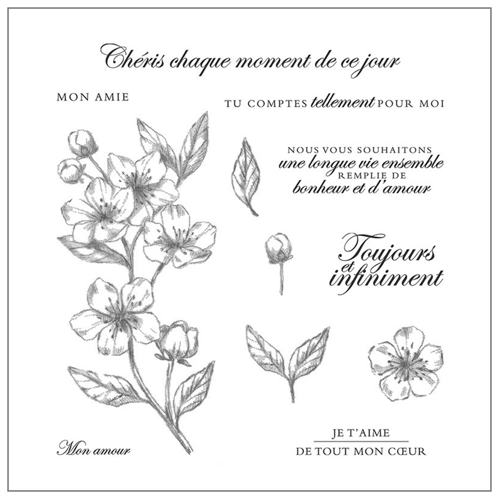 HeroNeo French Alphabet DIY Silicone Clear Stamp Seal Scrapbook