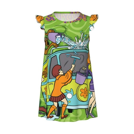 Sigee Scooby-Doo Cn for Girls Sleepwear Night Sleep Dress Pajamas Kids Nightgown Medium