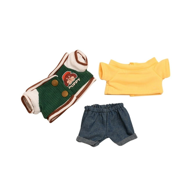 Ropa para muñecas con pantalones, vestido para muñecas, accesorios para muñecas hechos a mano de moda suave y adorable, ropa para muñecas para decorac