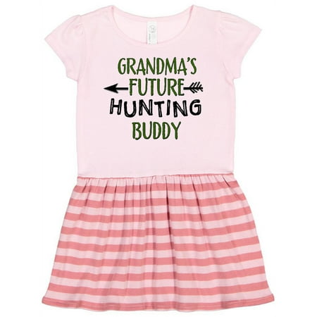 

Inktastic Grandmas Future Hunting Buddy Gift Toddler Girl Dress