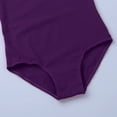 thumbnail image 5 of LiiYii Kids Girls Floral Lace Open Back Ballet Dance Leotard Sleeveless Active Skating Gymnastic Outfit Purple XL, 5 of 7