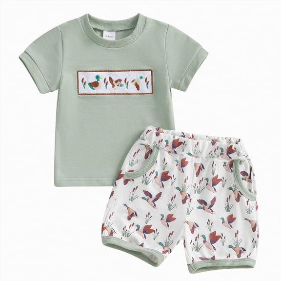 Toddler Boys Clothes Baby Outfits Shirts Sets Children's Spring Summer Cotton Animal Print Short Sleeved Basketball 3 6 12 18 24 Months 3T Shirt and Jogger Shorts T Set 2 Piece