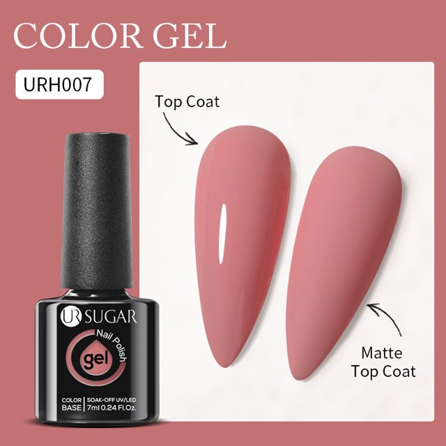 UR SUGAR 7ml Jelly Pink Milky White Nude Gel Esmalte de uñas Botella de vidrio Manicura UV LED Semi permanente Soak Off Esmalte de uñas Tan Jianjun unisex