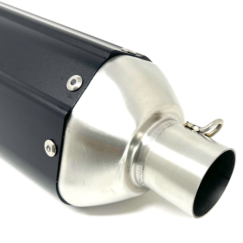 MMG Exhaust System Muffler for GY6 125cc 150cc 4 Stroke Scooters (Black Finish)